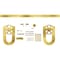 Ekena Millwork Premium Wagon Wheel Horseshoe Barn Door Hardware Set w/ 5' Track for 2 1/4" Doors, Jacob's Gold GB600155H2WJG - alternate 5
